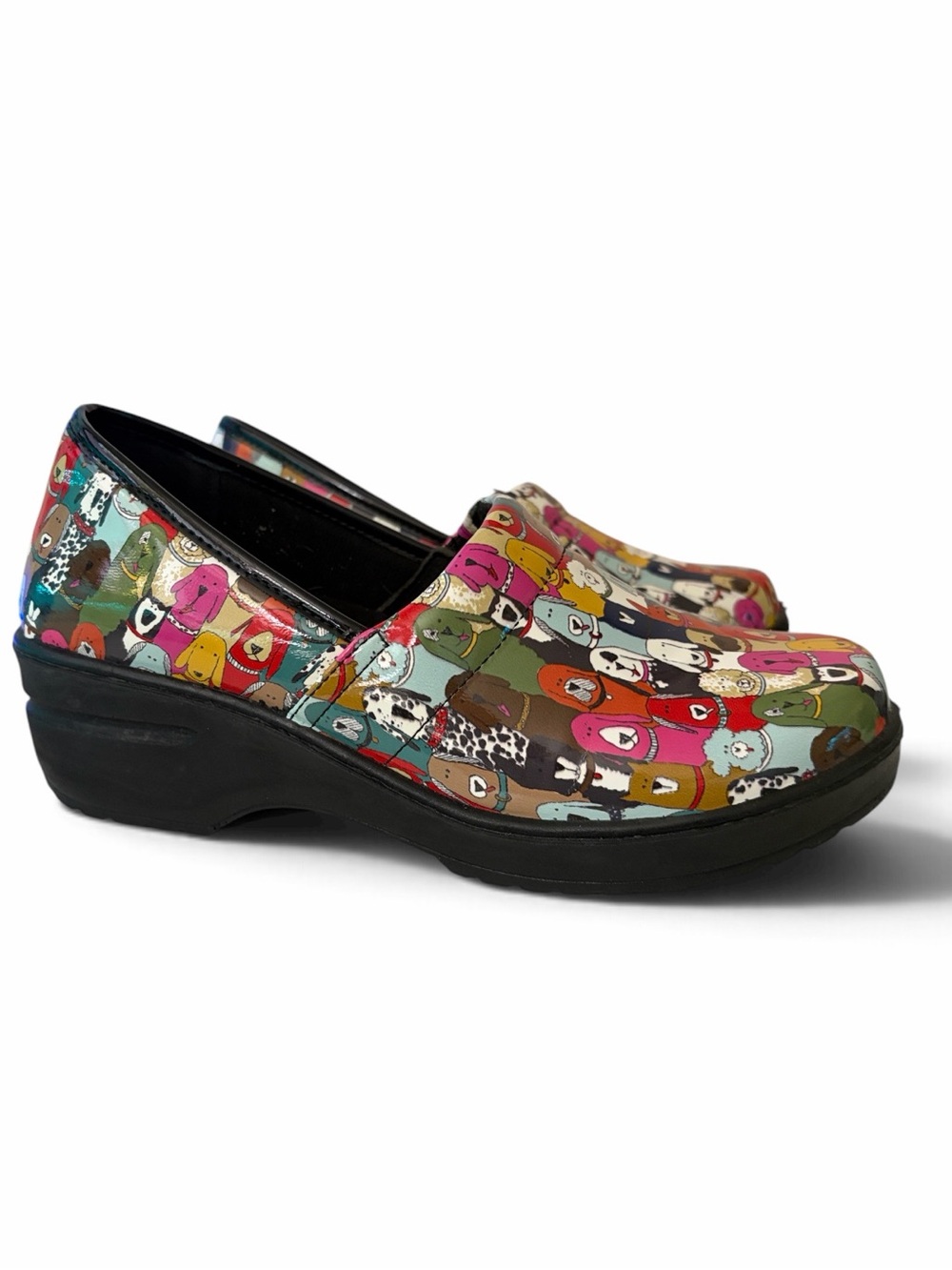 easy street Laurie Slip-On Clogs in Multi Color 🐶 Dog Print